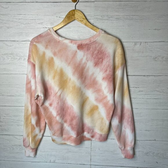 Rails Sweatshirt Womens Size Medium Pink & Orange Ramona Sunset Tie Dye Cotton - Picture 11 of 16